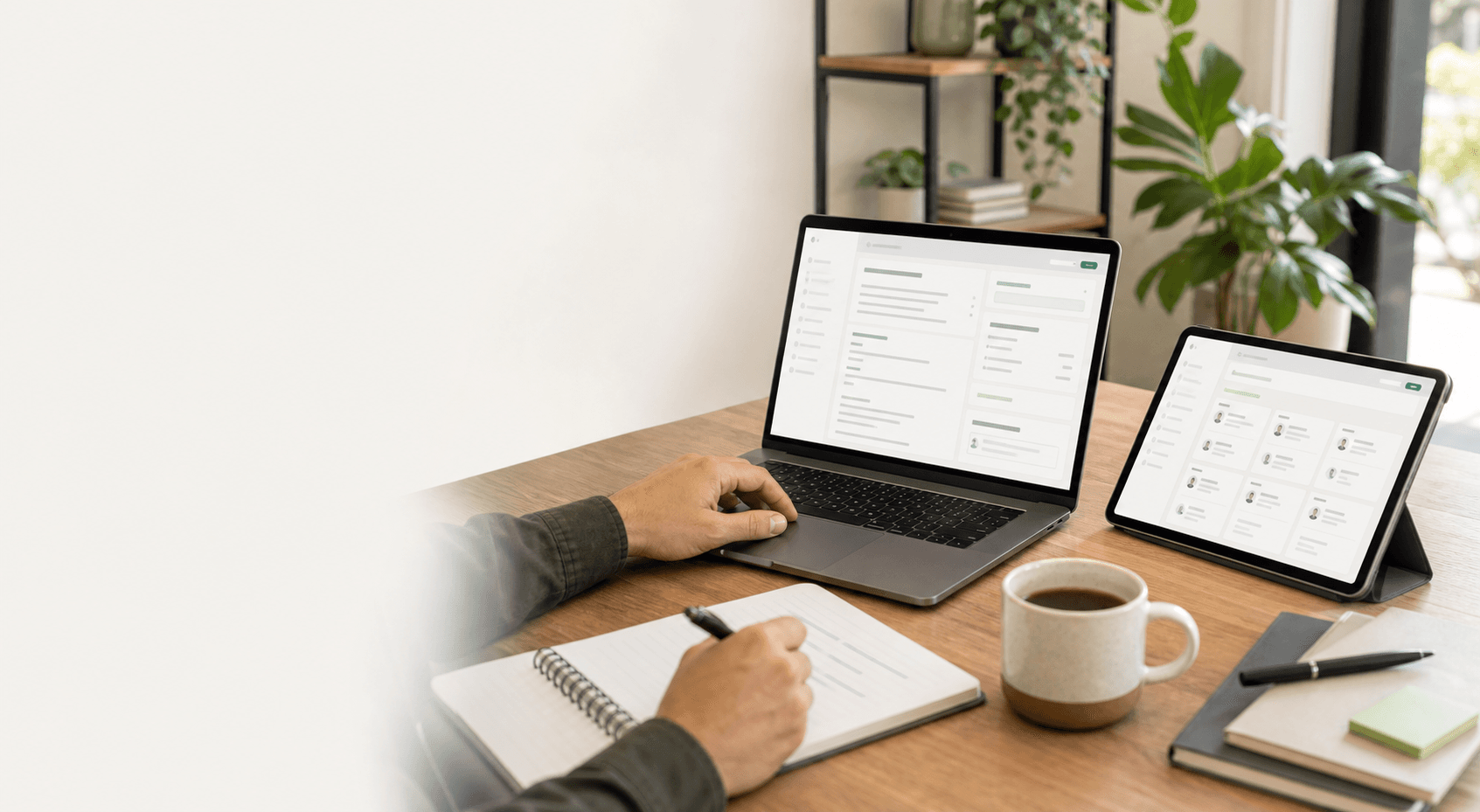 Business owner reviewing a digital project brief